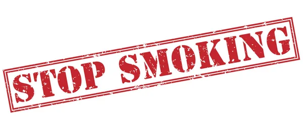 Σταματήσουν Κάπνισμα Κοκκινη Σφραγιδα Λευκό Φόντο — Φωτογραφία Αρχείου