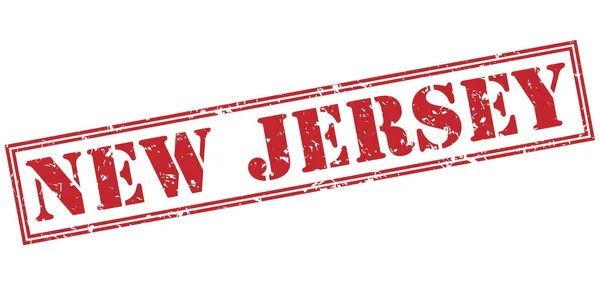 Novo Jersey Selo Vermelho Isolado Fundo Branco — Fotografia de Stock
