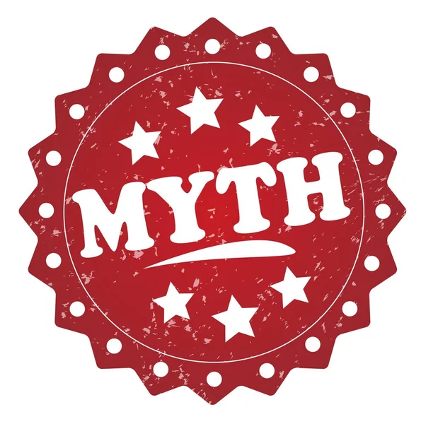 efsane kırmızı pul beyaz arka plan üzerinde