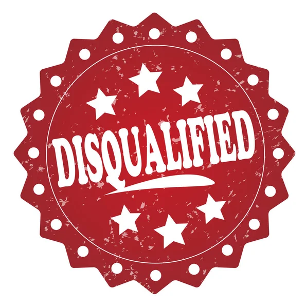 beyaz zemin üzerine kırmızı pul diskalifiye