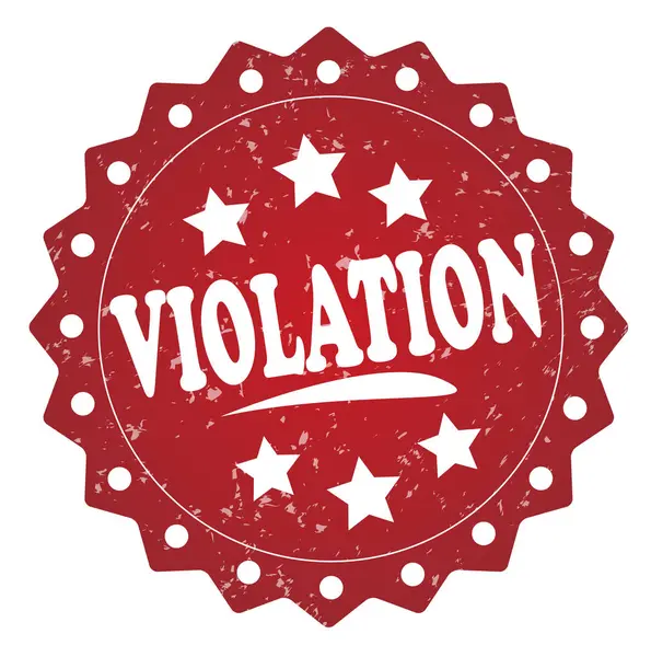 beyaz zemin üzerine kırmızı ihlali damgası