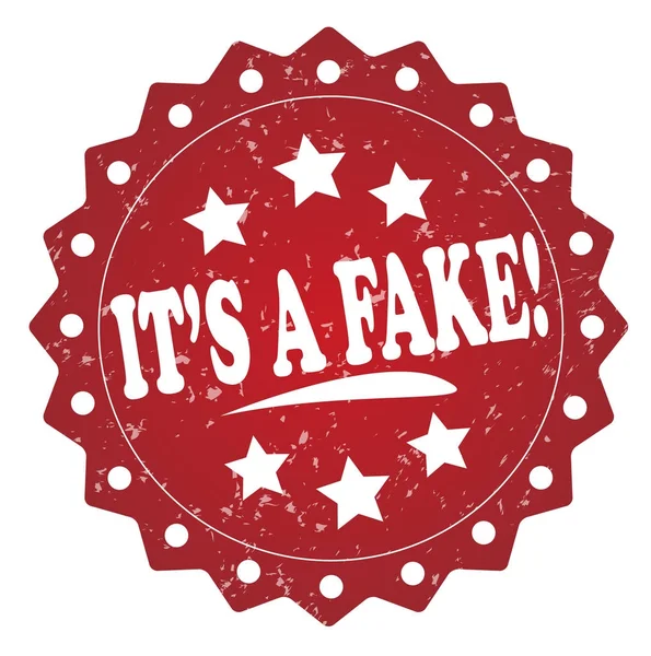 Bu sahte olduğunu! beyaz zemin üzerine kırmızı pul