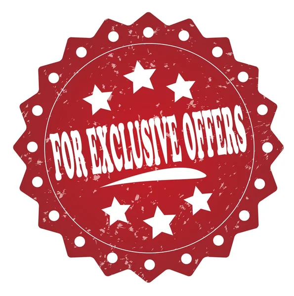 Exclusive Offers Red Stamp White Background — Stock Photo, Image