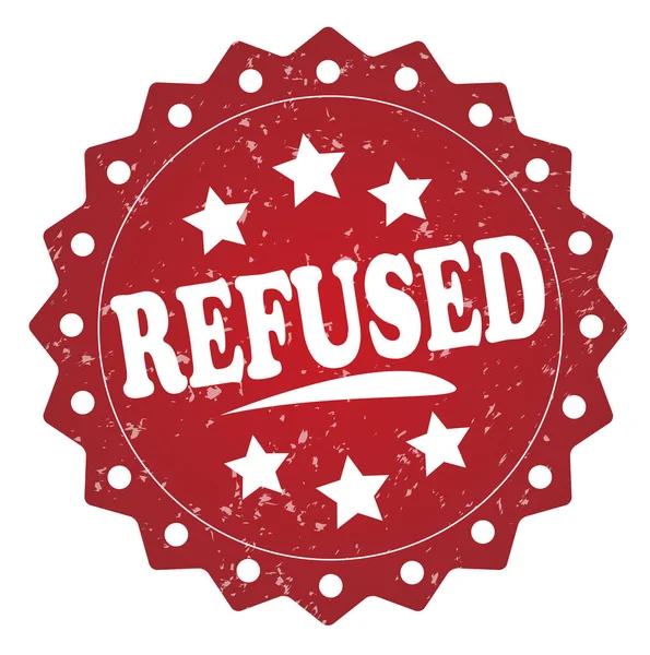 beyaz zemin üzerine kırmızı pul reddetti