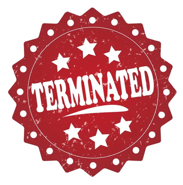 beyaz zemin üzerine kırmızı pul sonlandırıldı