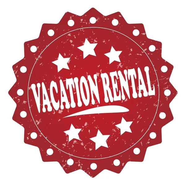 Vakantie Verhuur Rode Stempel Witte Achtergrond — Stockfoto