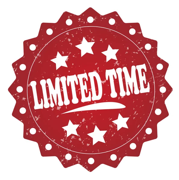 Beyaz arka plan üzerinde sınırlı bir süre kırmızı grunge pulu