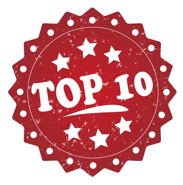 en iyi 10 kırmızı grunge damga beyaz arka plan üzerinde