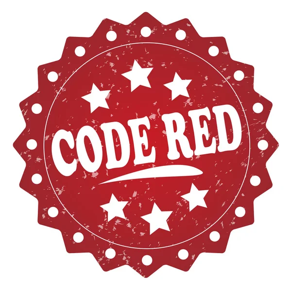 Code Rood Rode Stempel Witte Achtergrond — Stockfoto