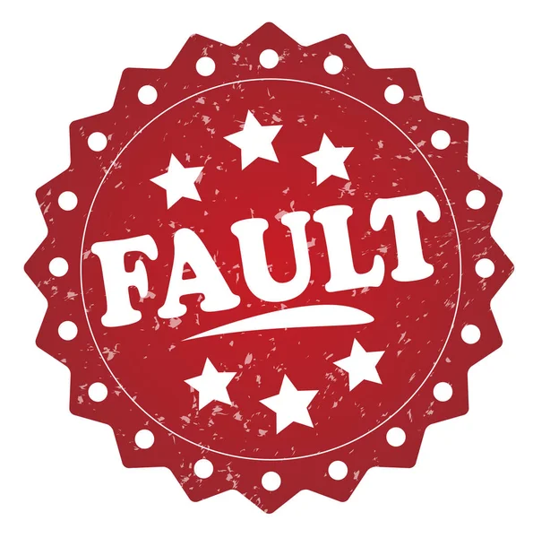 Fault Red Stamp White Background — Stock Photo, Image