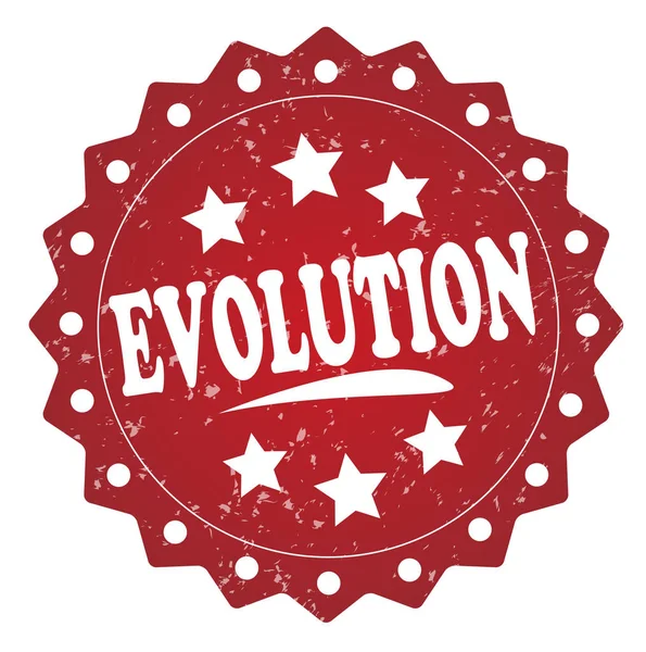 Эволюция Красный Штамп Белом Фоне — стоковое фото