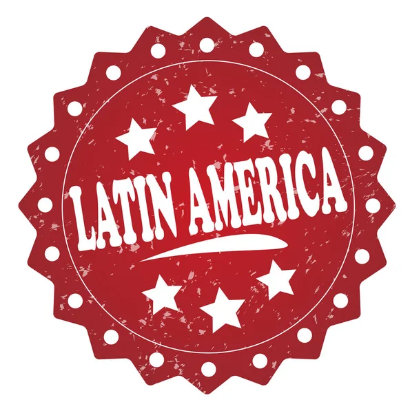 América Latina Carimbo Vermelho Sobre Fundo Branco — Fotografia de Stock