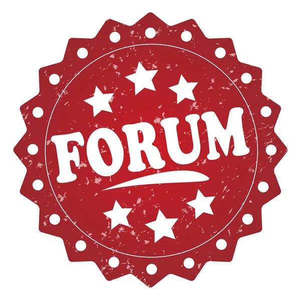 Forum Rosso Grunge Timbro Sfondo Bianco — Foto Stock