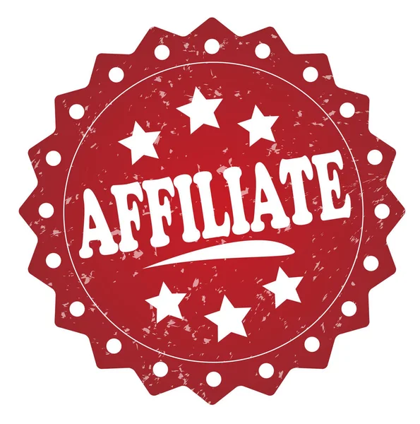 Affiliate Red Stamp White Background — Stock Photo, Image