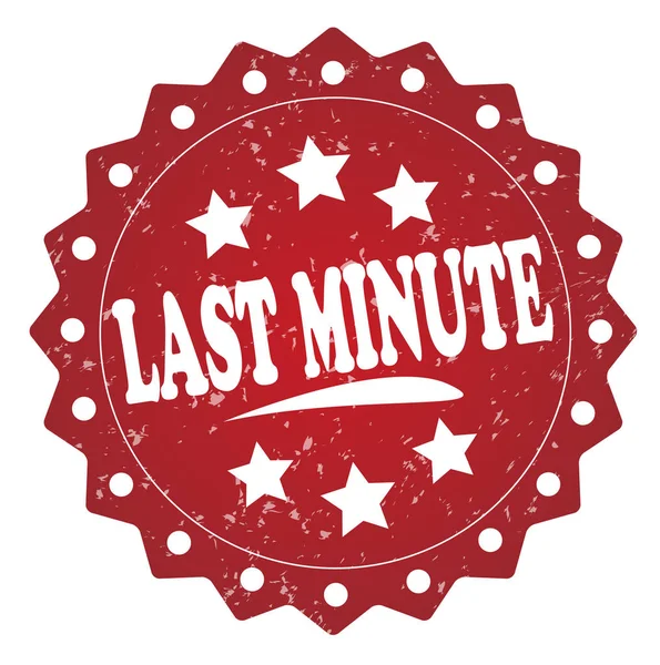 Last Minute Red Stamp White Background — Stock Photo, Image
