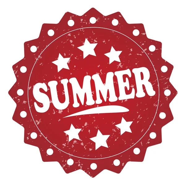 Sommer Rote Marke Auf Weißem Hintergrund — Stockfoto
