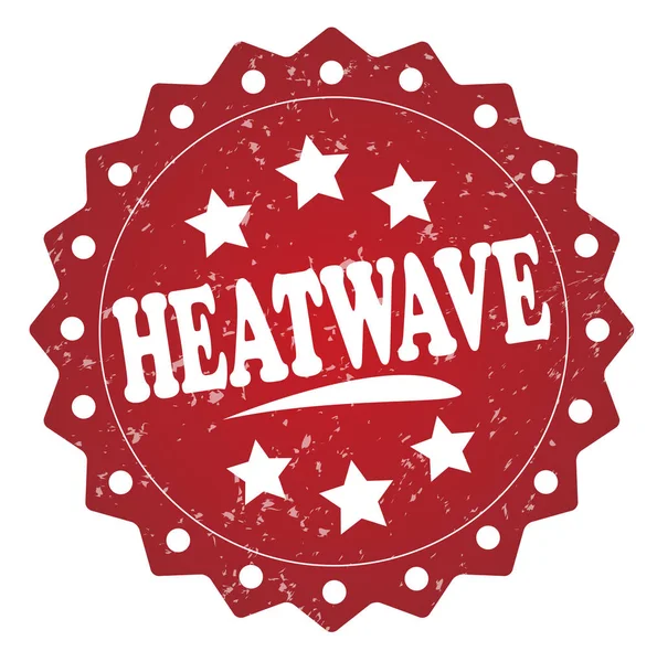 Heatwave Grunge Vermelho Carimbo Fundo Branco — Fotografia de Stock