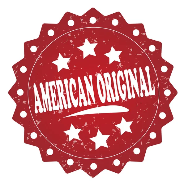 Американська Оригінальна Червона Марка Гранж Білому Тлі — стокове фото