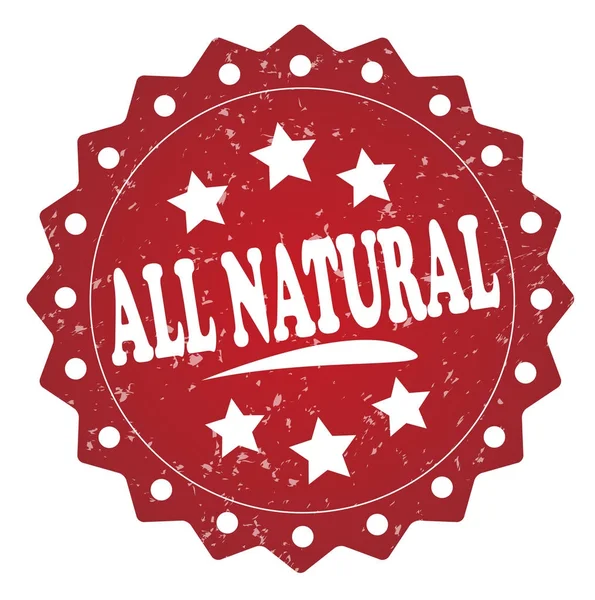 Alle Natuurlijke Rode Grunge Stempel Witte Achtergrond — Stockfoto