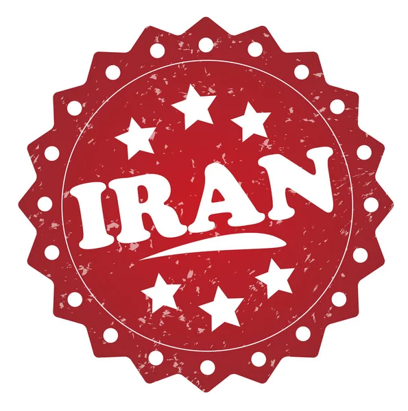 Іран Червоний Штамп Білому Тлі — стокове фото