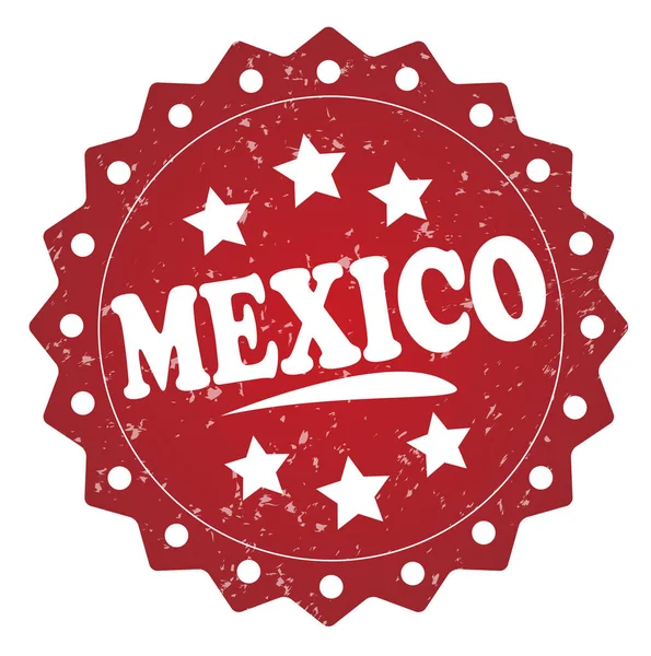 墨西哥红色的格格邮票隔离在白色背景 — 图库照片
