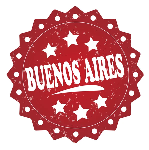Buenos Aires Red Grunge Stamp Isoliert Auf Weißem Hintergrund — Stockfoto