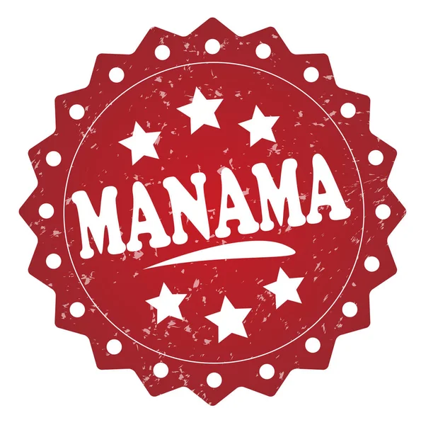 Manama Rosso Grunge Timbro Isolato Sfondo Bianco — Foto Stock