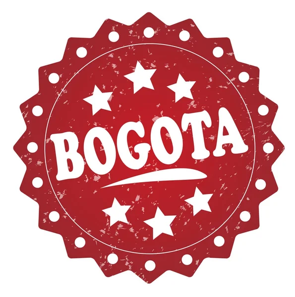 Bogota Piros Grunge Bélyeg Elszigetelt Fehér Background — Stock Fotó