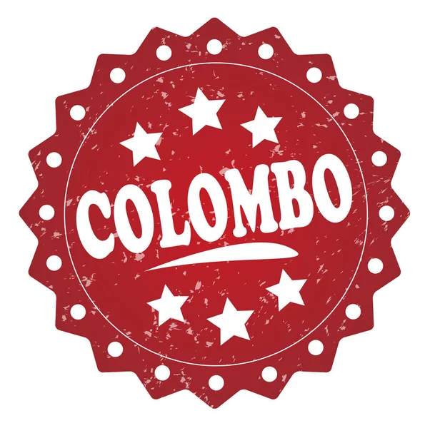 Colombo Selo Grunge Vermelho Isolado Sobre Fundo Branco — Fotografia de Stock