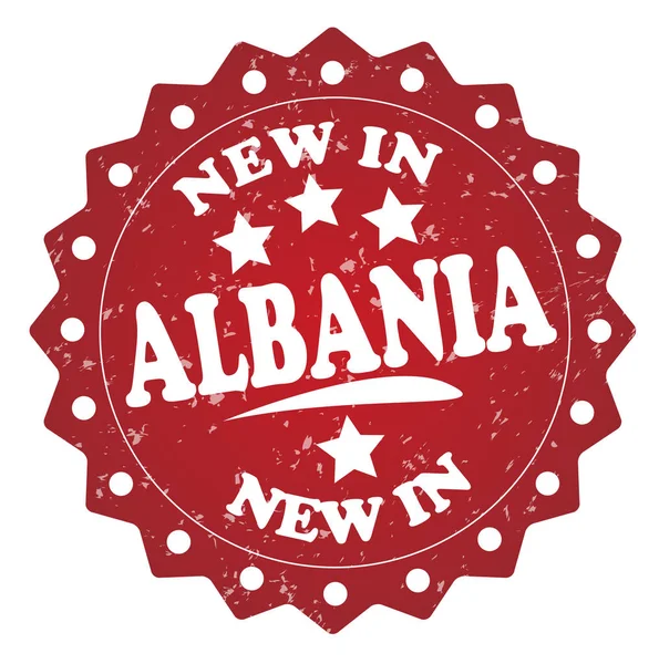 Albanien Red Grunge Stempel Isoliert Auf Weißem Hintergrund — Stockfoto
