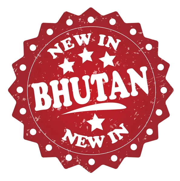 Bhutan Rode Grunge Stempel Geïsoleerd Witte Achtergrond — Stockfoto
