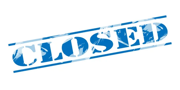 Closed Blue Stamp White Background — Stock Photo, Image