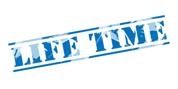 Life Time Blue Stamp White Background — Stock Photo, Image