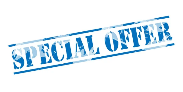 Special Offer Blue Stamp White Background — Stock Photo, Image