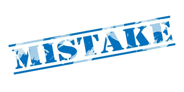 Mistake Blue Stamp White Background — Stock Photo, Image