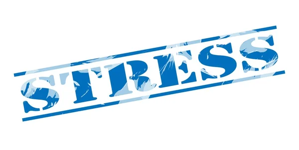 stock image stress blue stamp on white background