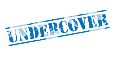 Beyaz arka plan üzerinde gizli mavi pul