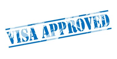 beyaz zemin üzerine mavi pul Visa onaylı