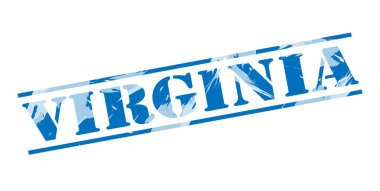 Virginia mavi pul beyaz arka plan üzerinde 