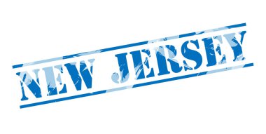 New jersey mavi pul beyaz arka plan üzerinde 
