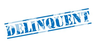 Beyaz arka plan üzerinde suçlu mavi pul 