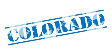 Colorado mavi pul beyaz arka plan üzerinde 