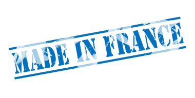 Fransa mavi pul beyaz zemin üzerine yapılan