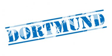 Dortmund mavi pul beyaz arka plan üzerinde