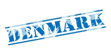 Danimarka mavi pul beyaz arka plan üzerinde