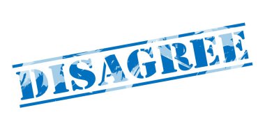 beyaz zemin üzerine mavi pul katılmıyorum