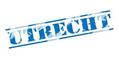 Utrecht mavi pul beyaz arka plan üzerinde