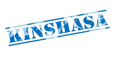 Kinshasa mavi pul beyaz arka plan üzerinde