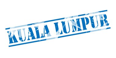 Kuala lumpur mavi pul beyaz arka plan üzerinde