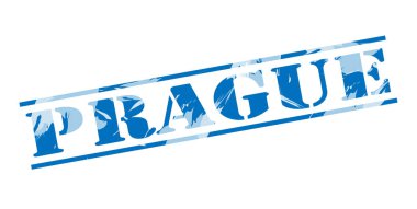 Prag mavi pul beyaz arka plan üzerinde